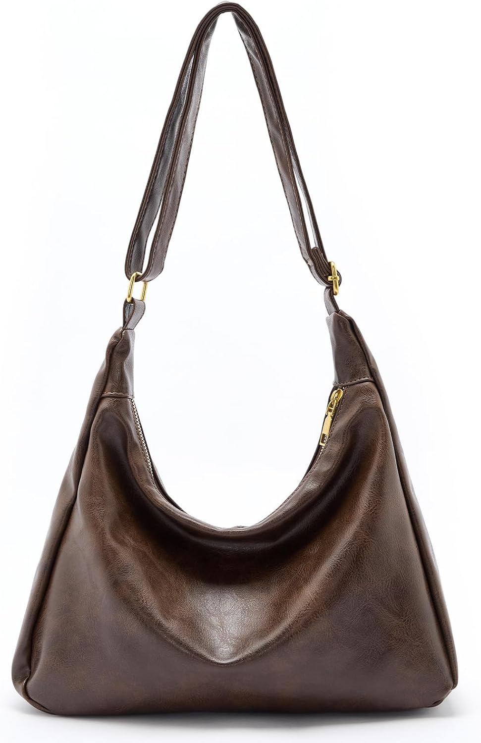 Foldable Slouchy Hobo in Brown